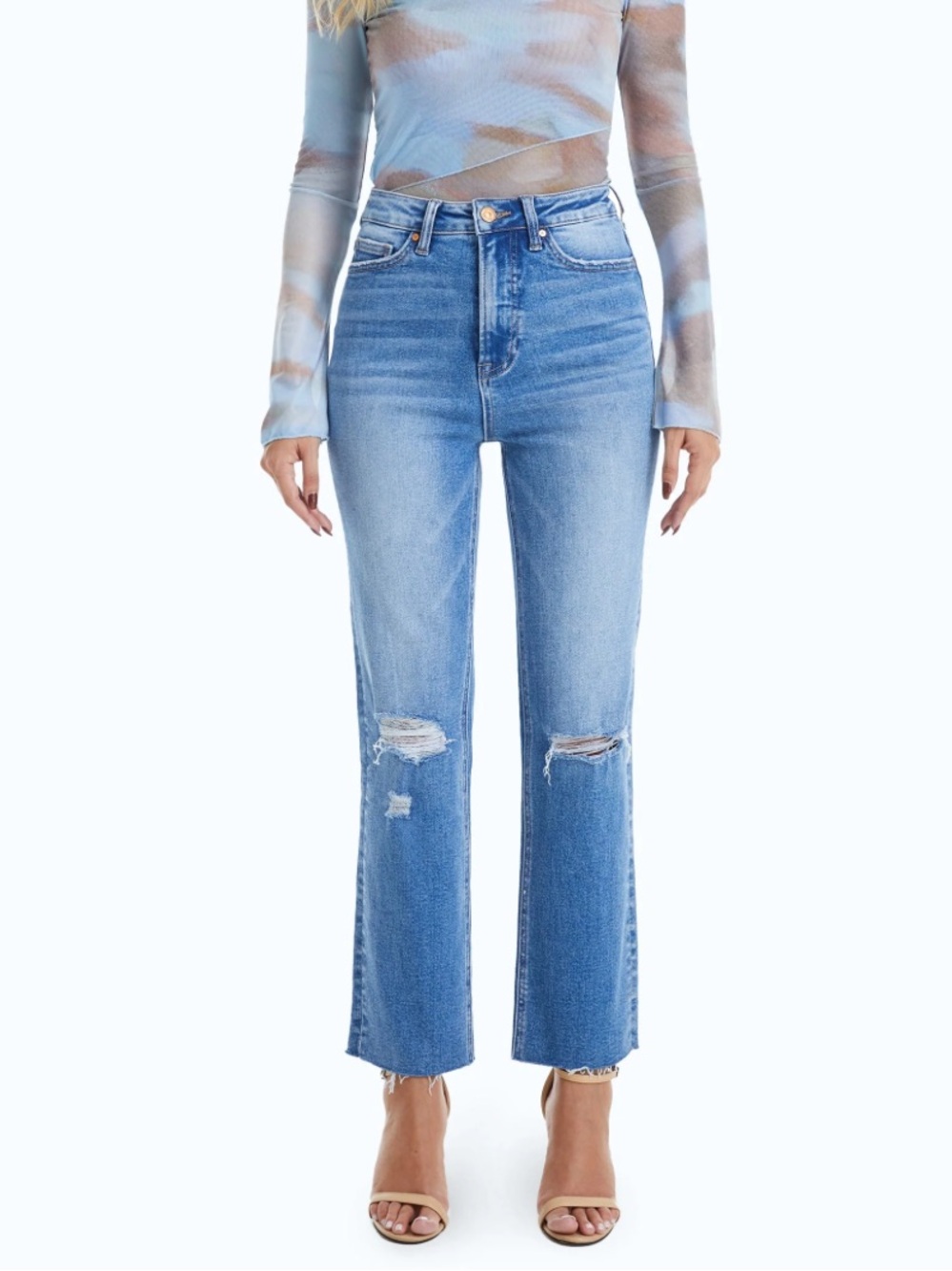 Bayeas Butt Lifting Distressed Jeans Size 27